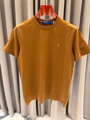 Ralp_h Lauren Chest Logo Round Neck T-shirt Brown