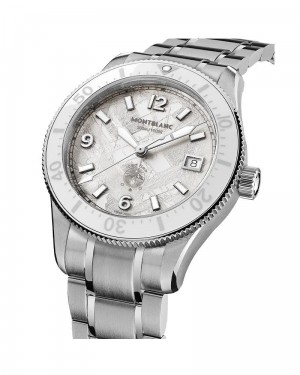 Mon t Blanc Iced Sea silver White premium Automatic