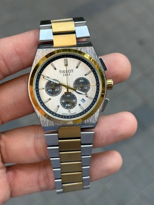 Tisso t PRX Chronograph Two Tone White Dial