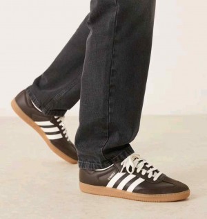 Adida.s Originals Samba OG sneakers in dark brown and white (1128