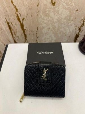 YSL PREMIUM WALLET WITH OG BOX AAA 9111 ( BLACK)