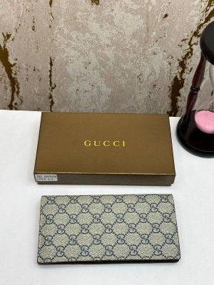 GUCC_I LONG WALLET WITH OG BOX PREMIUM QUALITY GG PRINT (BLUE) (AAA62665