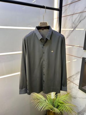 Gucc i Logo Imported Grey Super Premium Shirt F3365-GY