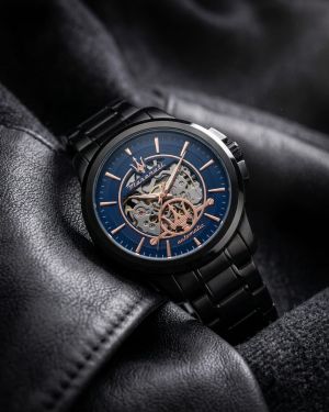 Maserat_i Successo Skeleton automatic black-blue