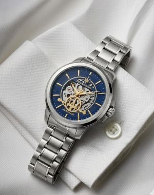 Maserat_i Successo Skeleton automatic Silver-blue-gold