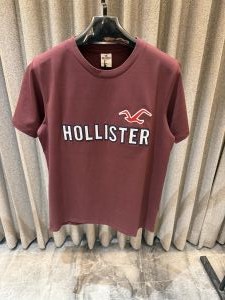 Holliste r  Maroon Round Neck Tshirt