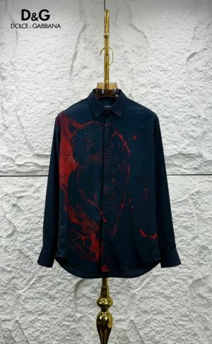 Dolc_e & Gabban_a Japan Fabric Full Sleeves Shirt Black 