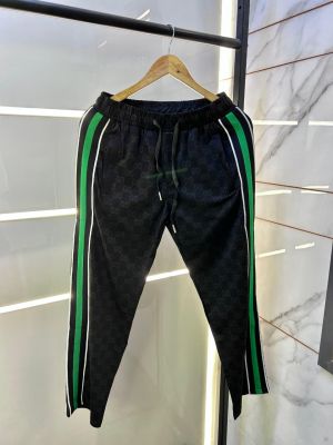 Gucc i Monogram Black Imported Premium Track Pant F3068-BL