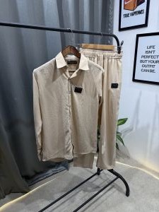 Dolc e & gabbana summer imported cord set with brand steel logo beige