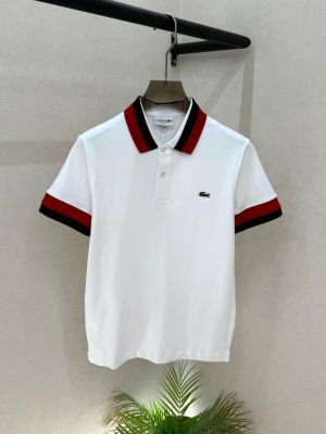 Lacost e White Polo Premium Collar Neck T-shirt F3586-W1