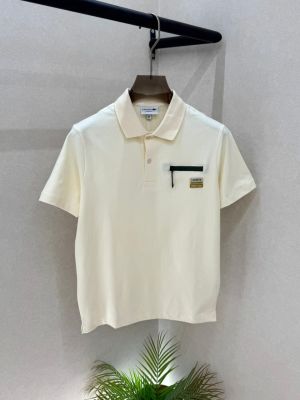 Lacost e Cream Polo Premium Collar Neck T-shirt F3586-CR2
