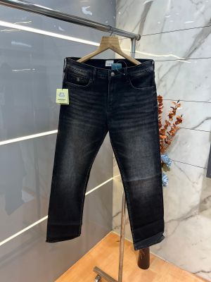 Burberr y White Shade Straight Fit Premium Imported Stretchable Lycra Fabric Denim with Embroidered Logo 3946