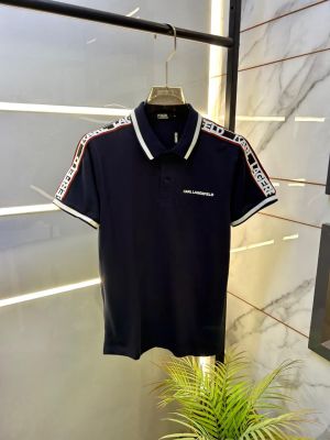 Karl Lagerfeld Navy Polo Premium Collar Neck T-shirt F3002-NY
