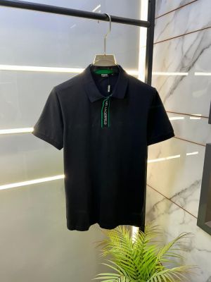 Karl Lagerfeld Black Polo Premium Collar Neck T-shirt F3002-B1
