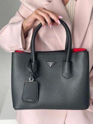 Prad _a double_safino_leather_tote_bag_with_og_dustbag_cards_etc etc-53