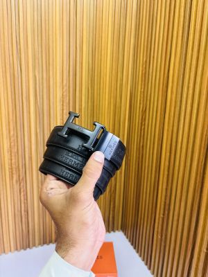 04 HERMES MATTE BLACK PREMIUM QUALITY REVERSIBLE BELT