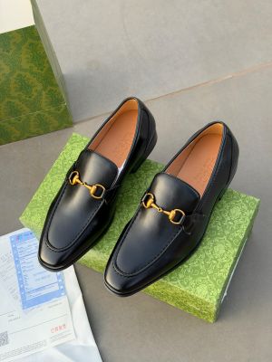 Gucc.i Jordaan Horsebit Leather Loafers Black