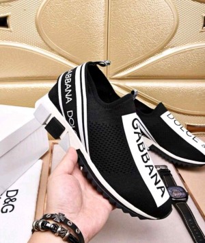 Dolcee & Gabbanaa Black White Slip on Sorrennto