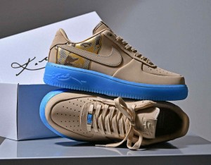 Nikee AirForce 1 Low Protro Linen and University Blue