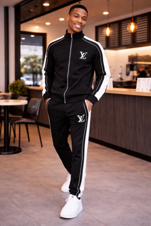 Lv Premium Track Suit Black K203-BK