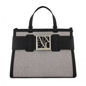 ARMAN_I LARGE LOGO PLACKET SATCHEL HAND BAG WITH DUST BAG & CARRY BAG  - 1776