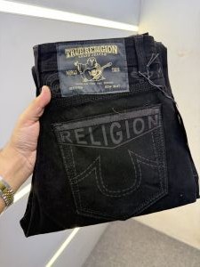 TRUE_RELIGION PREMIUM Z BLACK DENIM JEANS STRAIGHT FIT LENGHT 41
