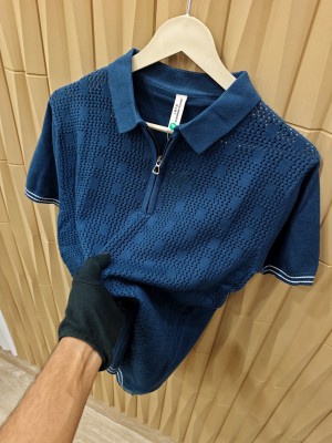 zipper old money cotton knitted tshirts