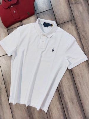 Ralp h Lauren White Polo Premium Collar Neck T-shirt F3618-WH