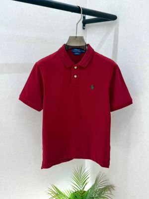 Ralp h Lauren Maroon Polo Premium Collar Neck T-shirt F3618-MA