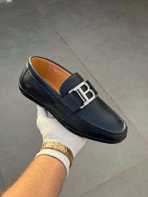 Balmai_n Leather Loffer Navy T152