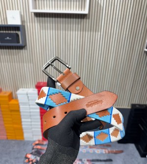 SUPERDRY genuine leather belt TAN