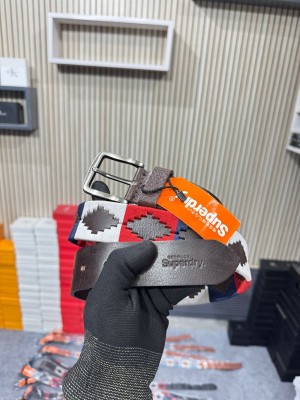 SUPERDRY genuine leather belt brown