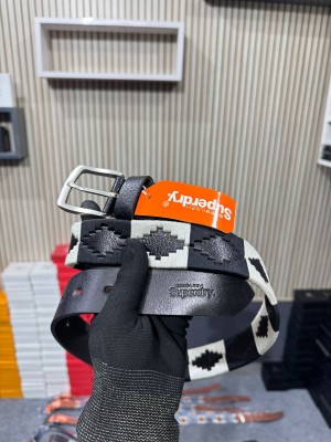 SUPERDRY genuine leather belt black