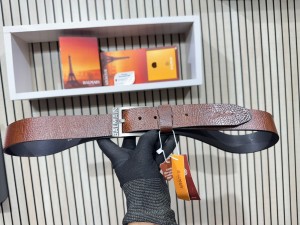 balmain genuine leather belt tan