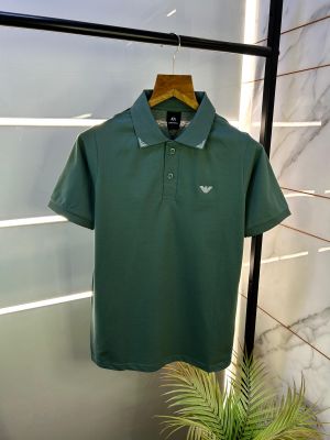 Sale Arman_i Exchange Green Premium Collar Neck Polo T-shirt F2418-GR
