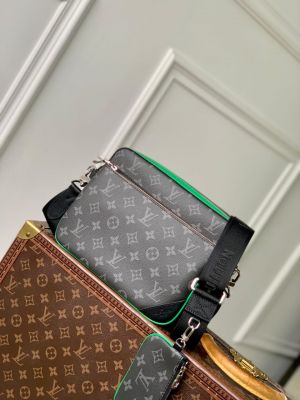 Louis_Vuitton_LV_Virgil_Abloh_Trio_Messenger_Multi_Crossbody_Bag_With_OG_Box_&_Dust_Bag_(45320_Black_Flower_Green)
