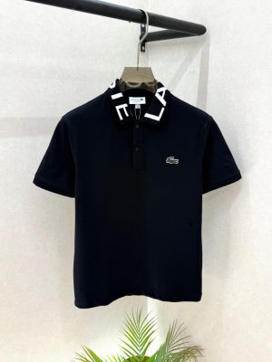 Lacost e Black Polo Premium Collar Neck T-shirt F3598-B2