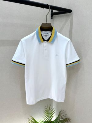 Lacost e White Polo Premium Collar Neck T-shirt F3598-W2