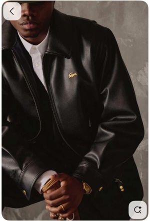 Lacost e Black Imported Premium Leather Jacket 