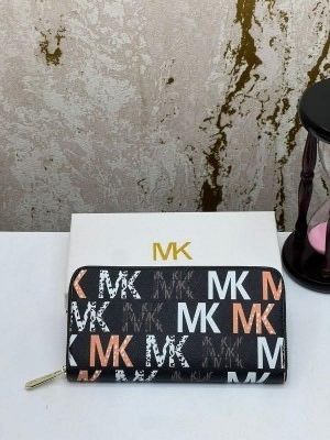 MICHAEL KOR_S LONG PREMIUM WALLET WITH OG BOX MK3051 BLACK