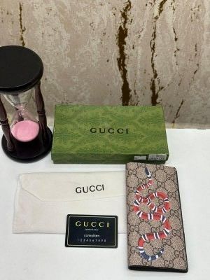 GUCC_I SNAKE LONG WALLET WITH OG BOX AND DUST BAG AND CARD (APRICOT) S07