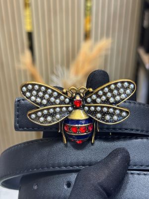 Gucc_i Bee Buckle Belt With Box Dust Bag And Carry Bag (8-2)