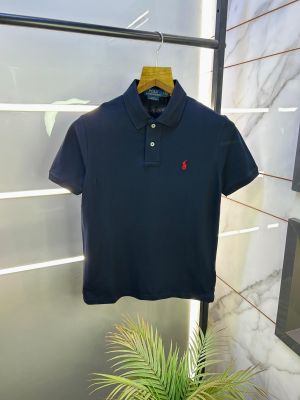 Sale Ralp h Lauren Polo Navy Premium Collar Neck T-shirt F2499-NY
