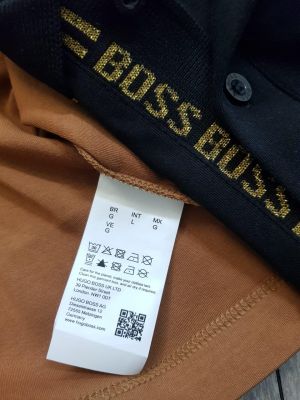 Sale Hugo_Boss Brown Polo Premium Collar Neck T-shirt F2651-BR1