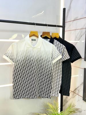 Sale Christian Dio r Imported Polo Monogram Collar Neck White T-shirt F2642-W4
