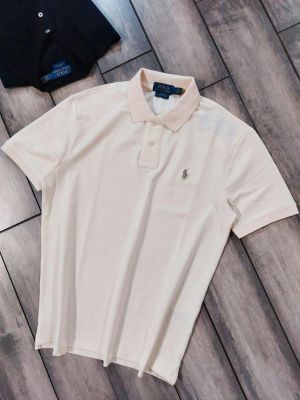 Ralp h Lauren Cream Polo Premium Collar Neck T-shirt F3618-CR