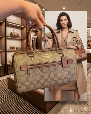 Coach_rowan satchel signature canvas crossbody with box premium quality