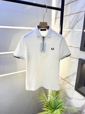 Fred Perry White Polo Premium Collar Neck T-shirt F2511-WH