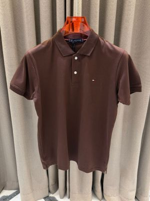 Tommy Hilfige_r Chest Logo Polo T-shirt Brown