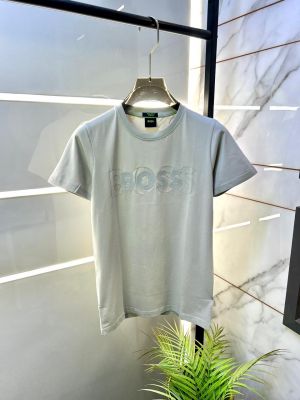 Boss Grey Premium Round Neck Polo T-shirt F2493-GY